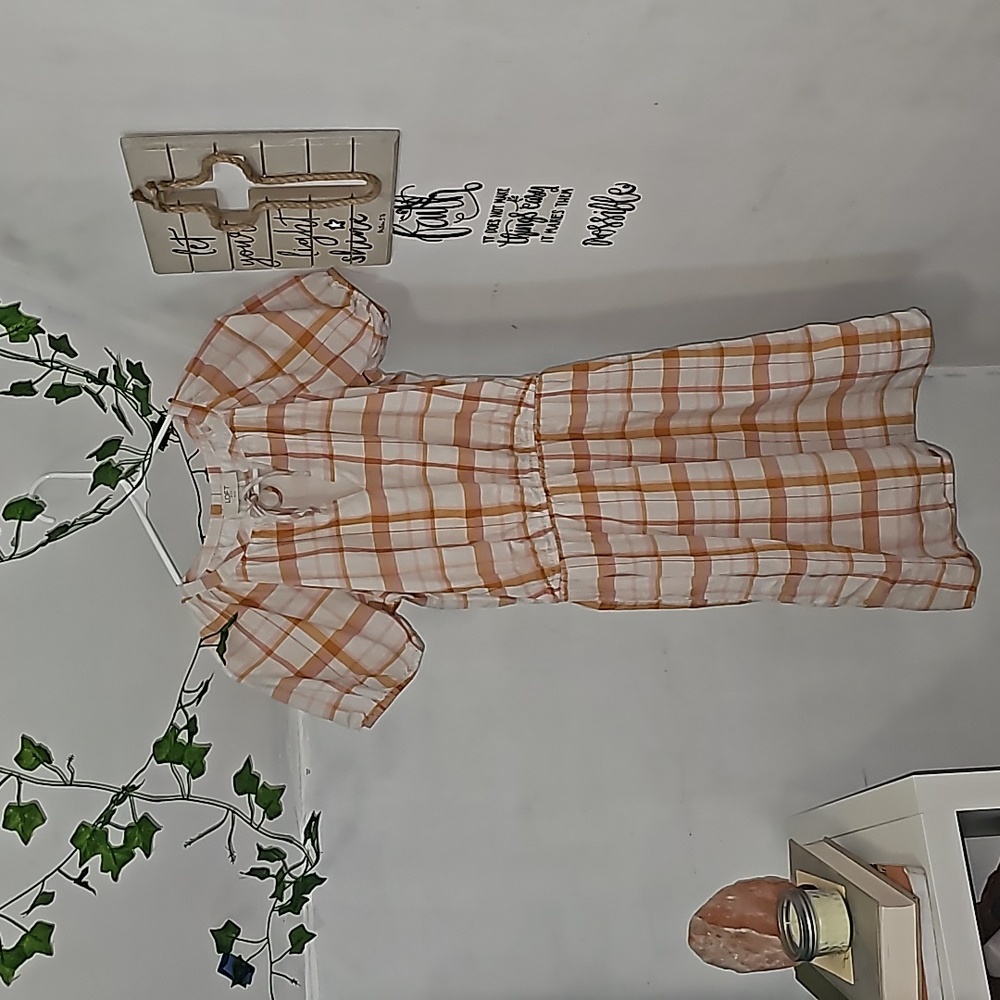 LOFT Plaid Cotton Dress